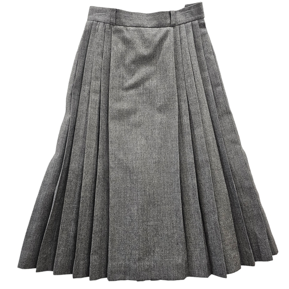JH Collectibles Dresses & Skirts - Vintage JH Collectibles Wool Skirt Women's Size 10 Gray Pleated Midi Length